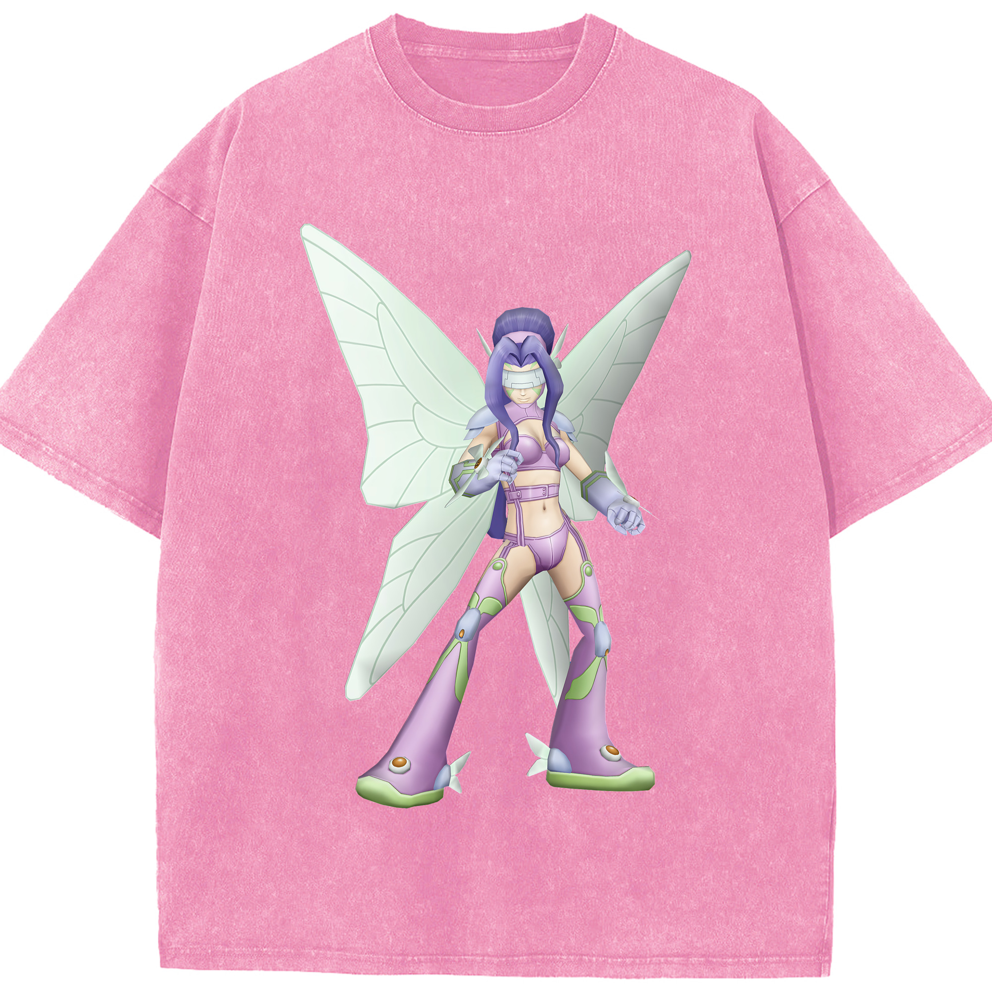 （画像用） Digimon デジタルモンスター/デジモン 綿100% ヴィンテージ風 半袖Tシャツ（フロントプリント）